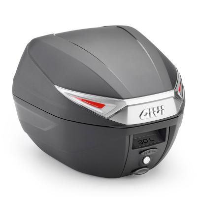 Givi C30NT - Monolock Topcase mit Platte schwarz, mit transparenten Reflektoren