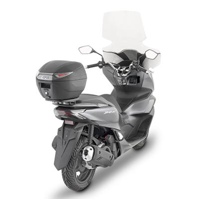 Givi C30NT - Monolock Topcase mit Platte schwarz, mit transparenten Reflektoren