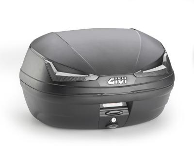 Givi E455 Simply Monolock Topcase, mit Platte, 45 Liter, transparenten Reflektoren