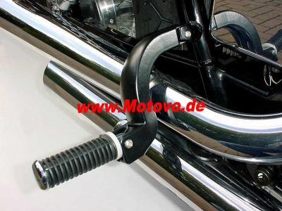 1 Paar Sozius-Fußrasten-Tieferlegung in schwarz für Harley Davidson, Sportster, Softail ST.