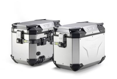 Givi Alu-Seitenkoffer Satz Trekker Outback Evo 48 je 48L / Alu-Natur