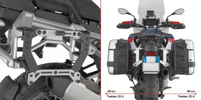 Givi Adapter aus schwarz lackiertem Stahl, für Monokey Seitenkoffer, für BMW R 1300 GS Adventure (25-26)