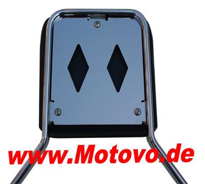 Chromblende Double Window für EMP-Sissybar für alle VKT Modelle
