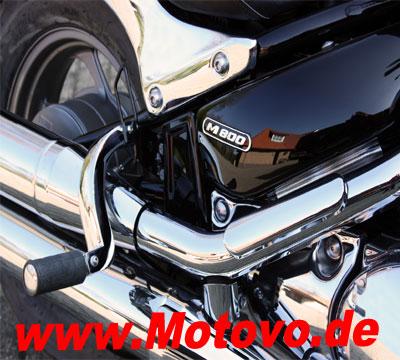 1 Paar Sozius-Fußrasten-Tieferlegung in chrom für Suzuki GSF 1200 Bandit (GV 75 A) 1995 bis 2007