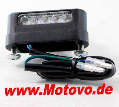 LED-Kennzeichenbeleuchtung, schwarz in Aluminium