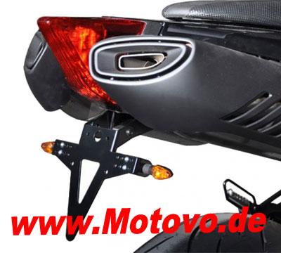 Kennzeichenhalter Aprilia SMV 1200 Dorsoduro, schwarz