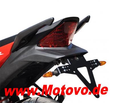Kennzeichenhalter Honda CBR 125/250 ab 11-, schwarz verstellbar