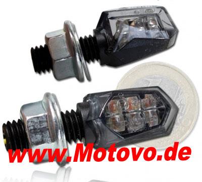 LED-Blinker New Nano, schwarz, dunkel getöntes Glas