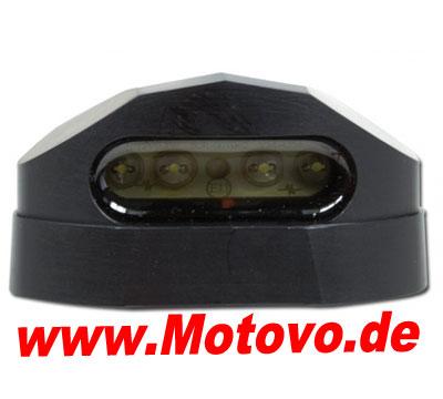 Kennzeichen LED Beleuchtung Micro Space, schwarz Aluminium