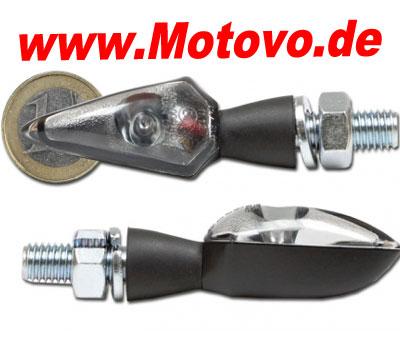 LED-Blinker Spearhead, schwarz getöntes Glas, Power LED