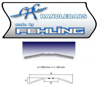 Lenker Drag Bar (LDHD 6) 1 Zoll in Chrom mit Kerbe