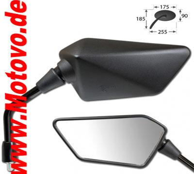 Universalspiegel D-TrackerX, schwarz, E-geprüft