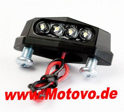 LED-Kennzeichenbeleuchtung Vento, Alu, schwarz