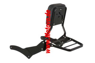EMP Sissybar de Luxe VKT in schwarz für Suzuki M109R Intruder/M 1800 Intruder R/ RT/ RZ / RB Z