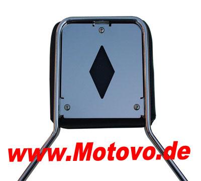 Chromblende Window für EMP-Sissybar für alle VKT Modelle